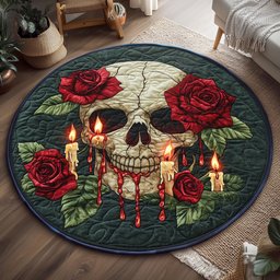 Rose Requiem WP2404027CL Quilted Round Mat