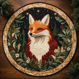 Rusty Whiskers CM2904003CL Quilted Round Mat