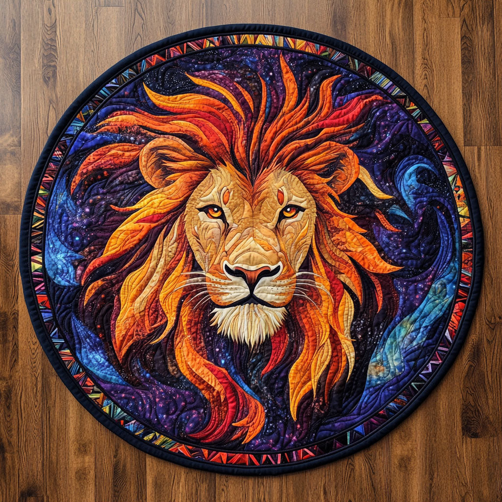 Vibrant Lion WX2904048CL Quilted Round Mat