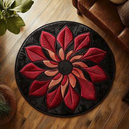 Enchanted Flower WN2904011CL Quilted Round Mat