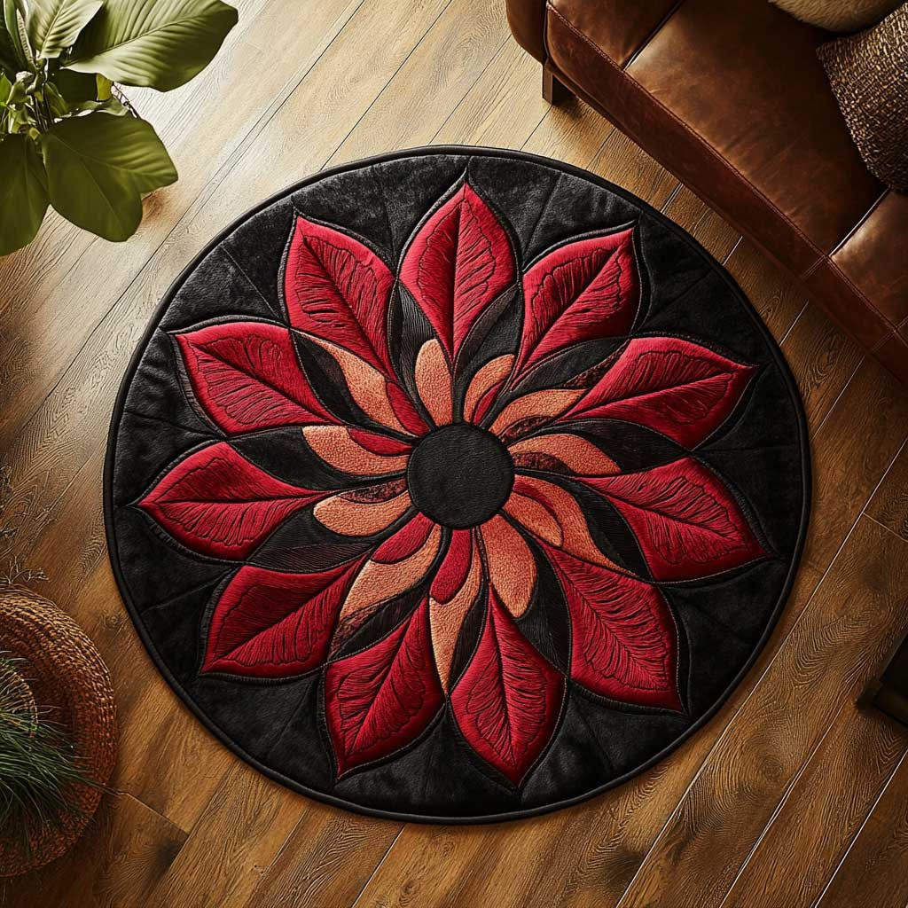 Enchanted Flower WN2904011CL Quilted Round Mat