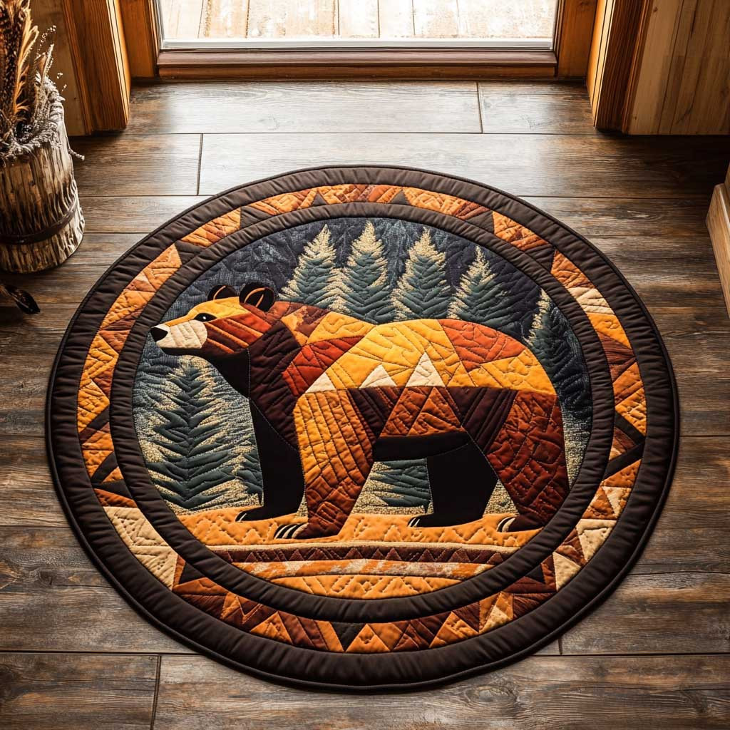 Native Bear CQ3004028CL Quilted Round Mat