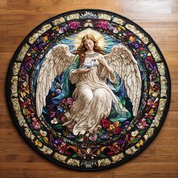 Ethereal Angel WN0505040CL Quilted Round Mat