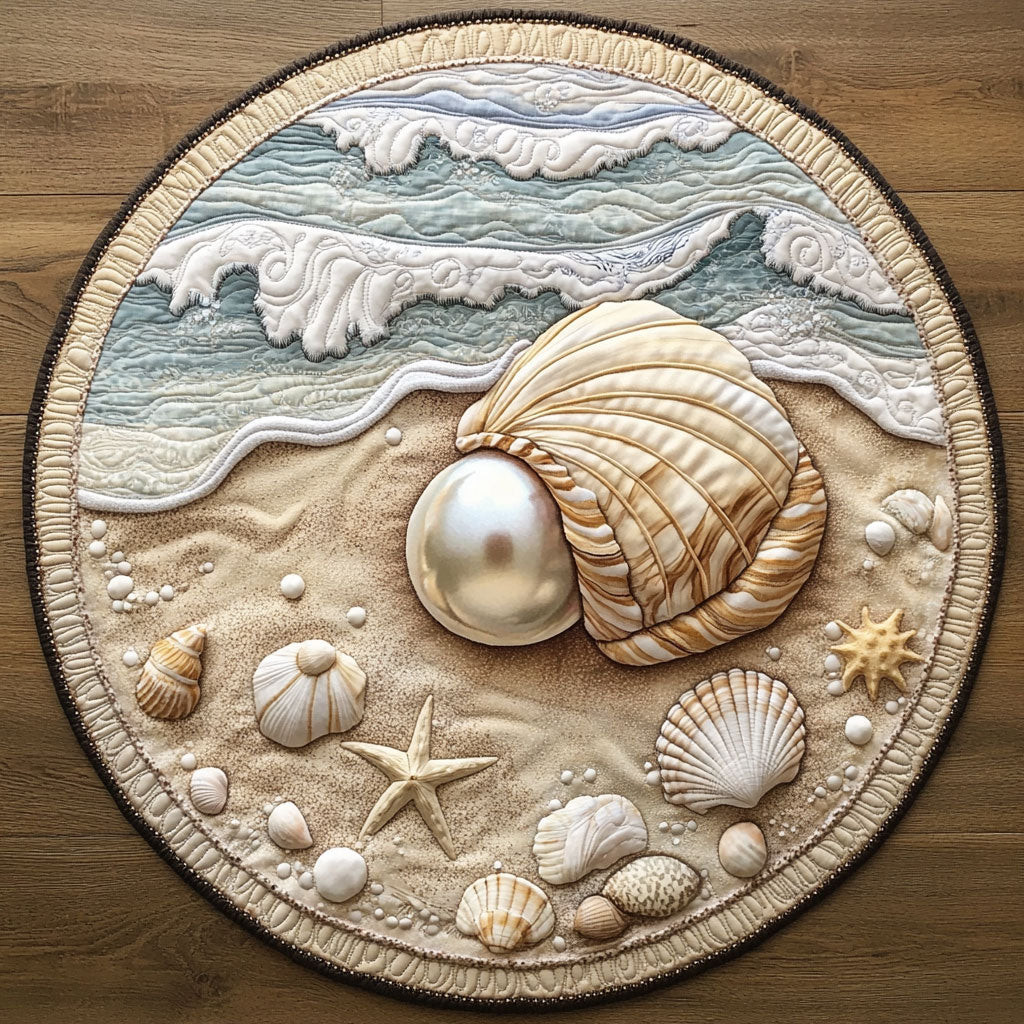 Coastal Reverie CP2904004CL Quilt Round Mat