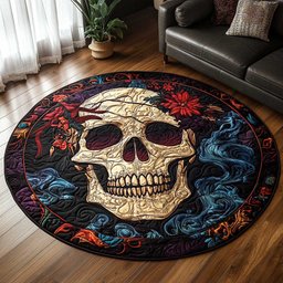 Creative Skull CQ3004023CL Quilted Round Mat