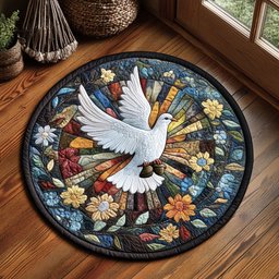 Peace Wings WY2904067CL Quilted Round Mat