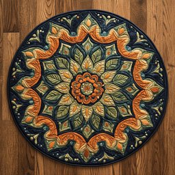Elegant Cascade CP0505004CL Quilt Round Mat