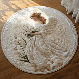 Lilies Peaceful CP2904001CL Quilt Round Mat