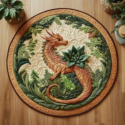 Dragon’s Nest WN0505039CL Quilted Round Mat