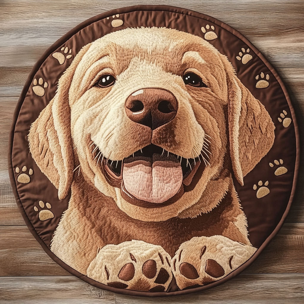 Happy Puppy CP2804005CL Quilt Round Mat
