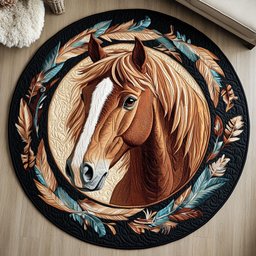 Spirit Horse WX2804046CL Quilted Round Mat