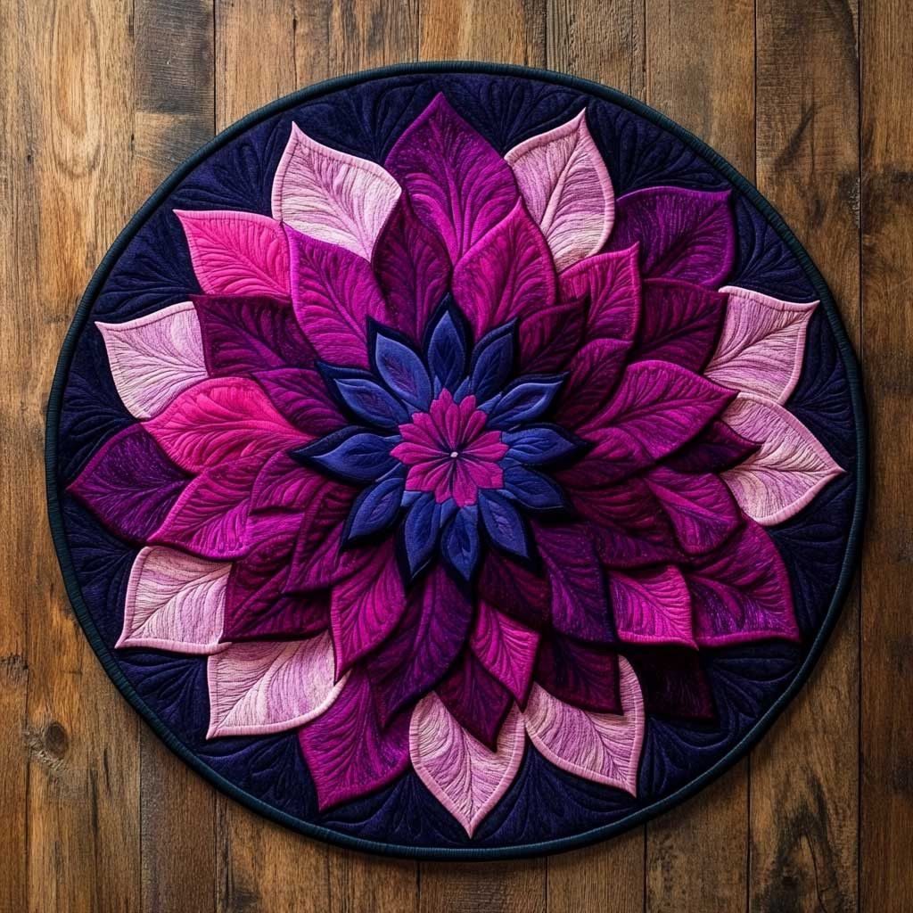 Majestic Dahlia WN2904028CL Quilted Round Mat