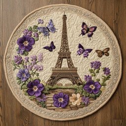 Tower In Bloom WN2204060CL Quilted Round Mat