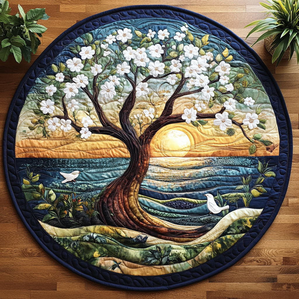 Rooted Glow CM2504049CL Quilted Round Mat