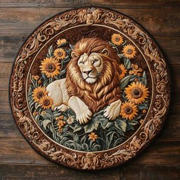 Silent Lion WN2204057CL Quilted Round Mat