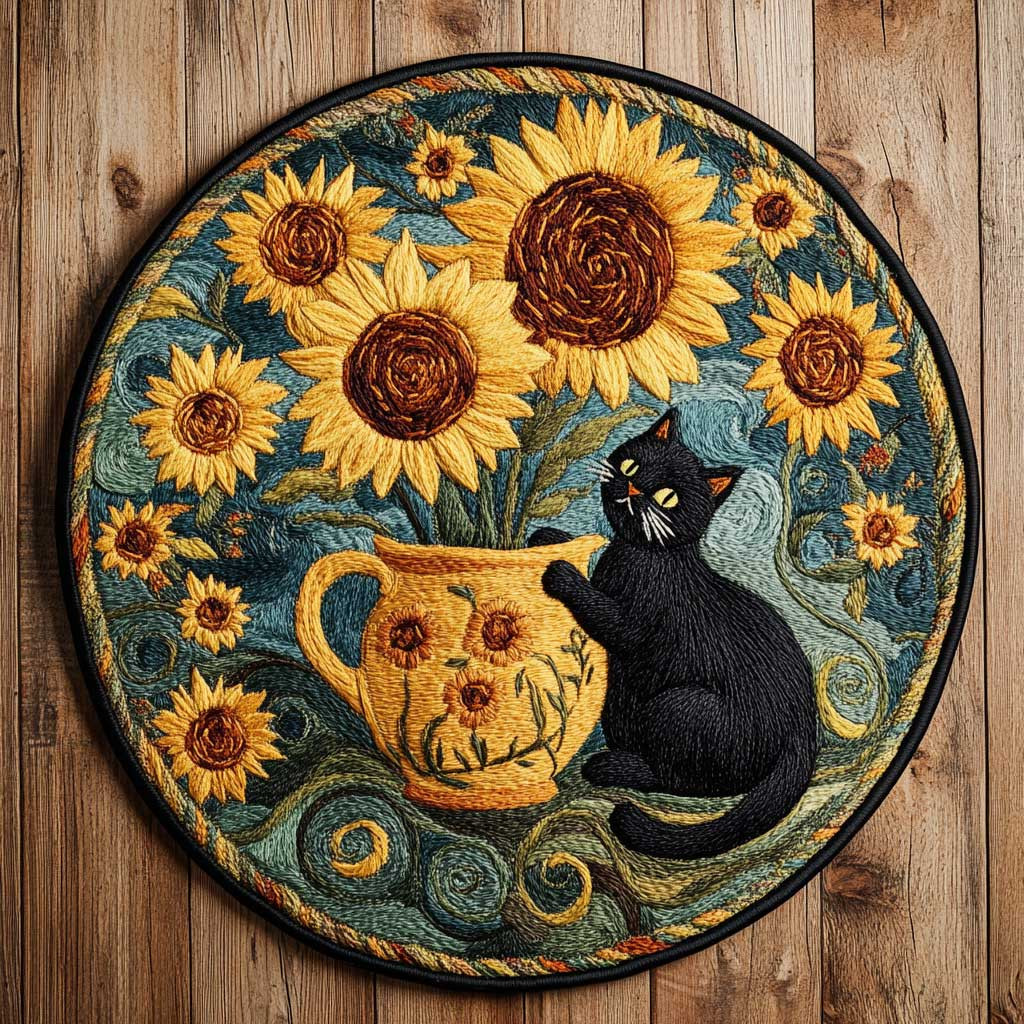 Vin Cat WN2504049CL Quilted Round Mat