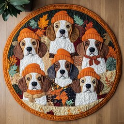 Fall for Paws CM2504023CL Quilted Round Mat