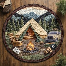 Camping Soul CM2504045CL Quilted Round Mat