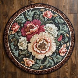 Blooming Beauty WN2204005CL Quilted Round Mat