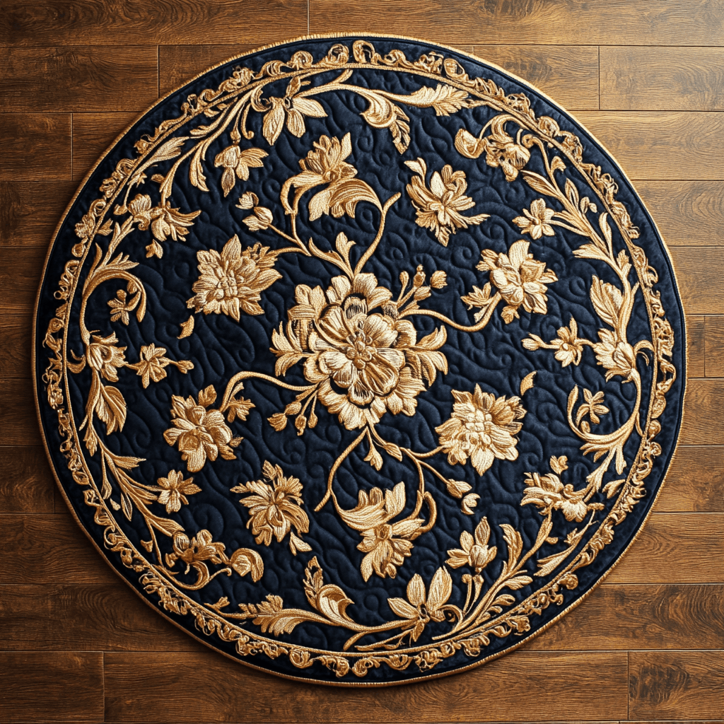 Regal Garden WY2804017CL Quilted Round Mat