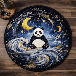 Starry Panda WN2404025CL Quilted Round Mat