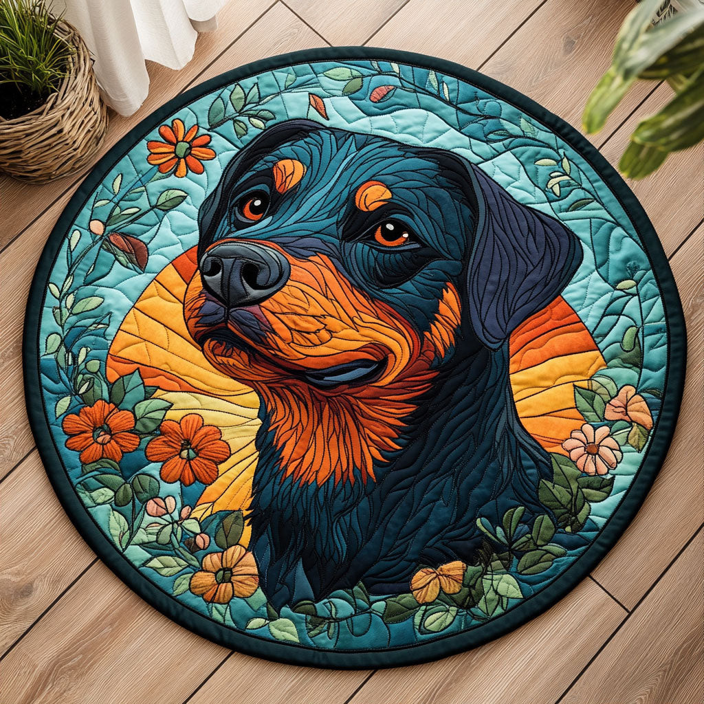 Rottweiler Aura WP2304018CL Quilted Round Mat