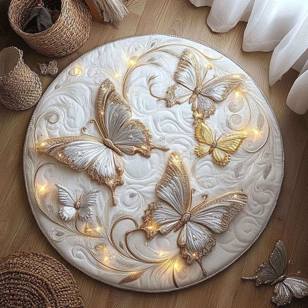 Royal Butterfly WY2304041CL Quilted Round Mat