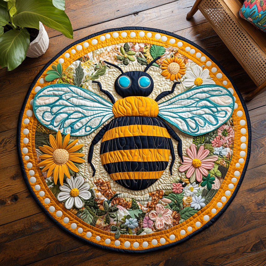 Honeybee WJ0904038CL Quilted Round Mat