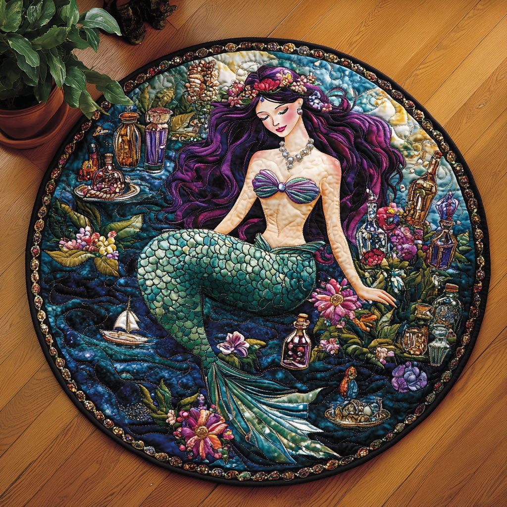 Ocean Muse CM2404047CL Quilted Round Mat