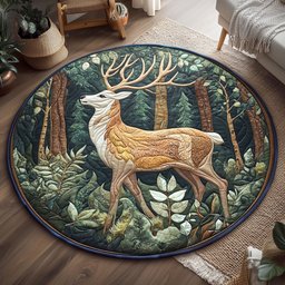 Majestic Stag WP2204043CL Quilted Round Mat