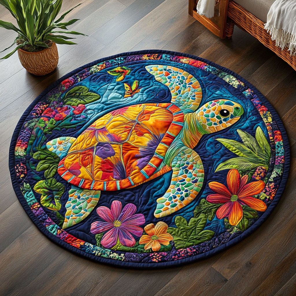 Joyful Journeys CM2804012CL Quilted Round Mat