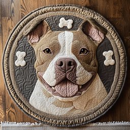 Smile Pitbull CP2104001CL Quilt Round Mat