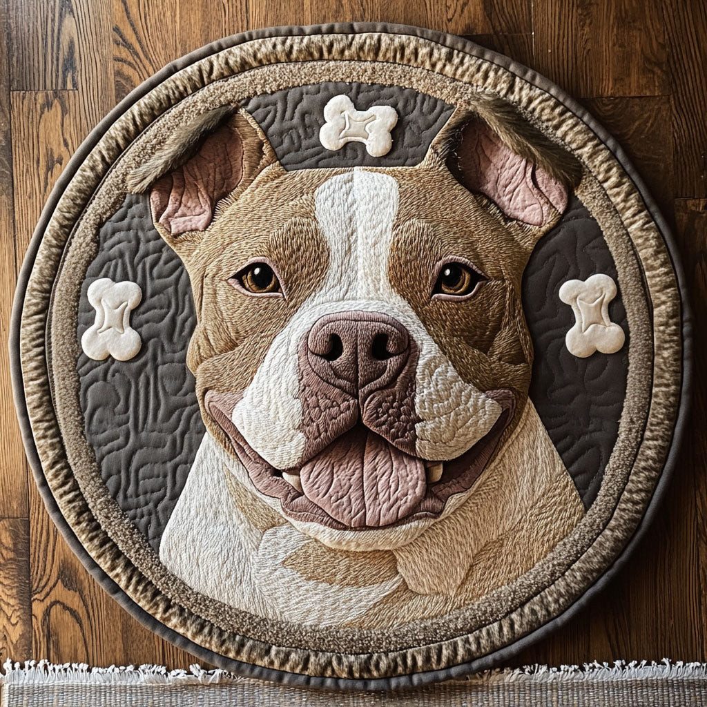 Smile Pitbull CP2104001CL Quilt Round Mat