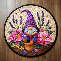 Colorful Dwarf CQ2504008CL Quilted Round Mat