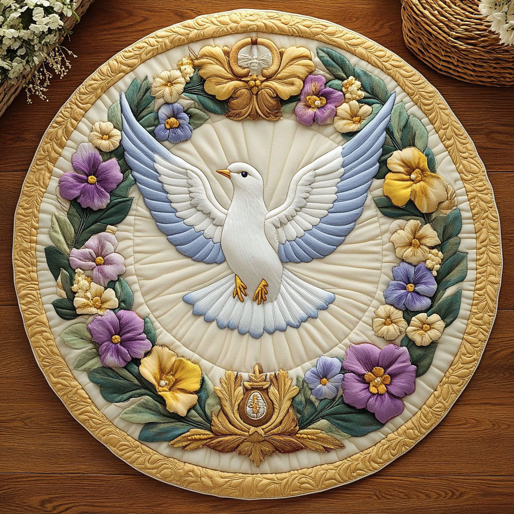 Peace Dove WY2204014CL Quilted Round Mat