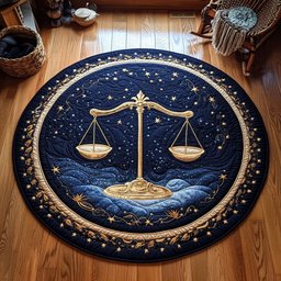 Scale Of Justice WY2504021CL Quilted Round Mat