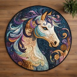 Majestic Mare CM2304015CL Quilted Round Mat