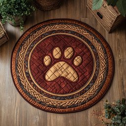 Celtic Paw WY2404005CL  Quilted Round Mat
