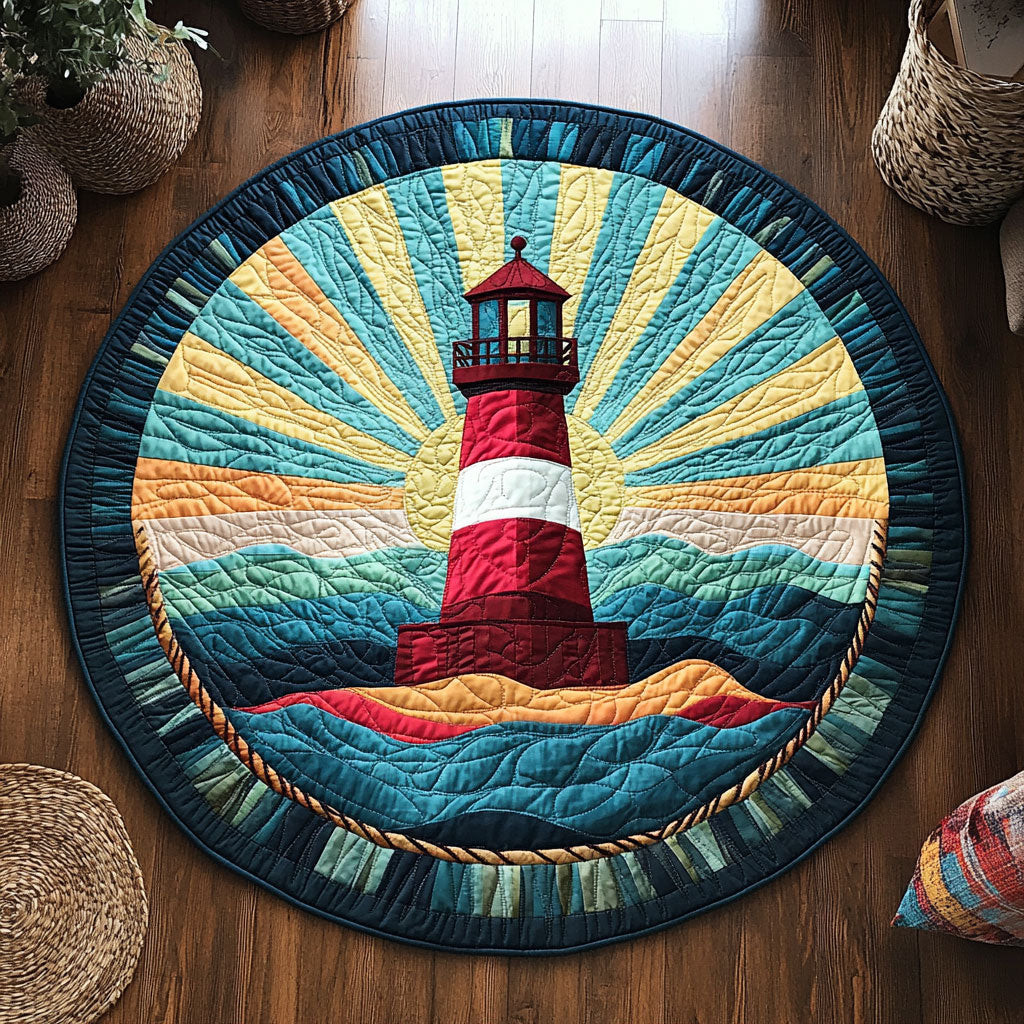 Radiant Lighthouse WY2304039CL Quilted Round Mat