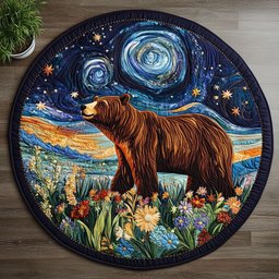 Starry Night CM2804028CL Quilted Round Mat