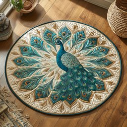 Feather Dance WY2504010CL Quilted Round Mat