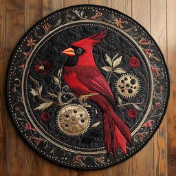 Cardinal In Time WN2404001CL Quilted Round Mat