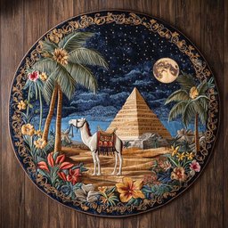 Mystic Camel WN2504032CL Quilted Round Mat