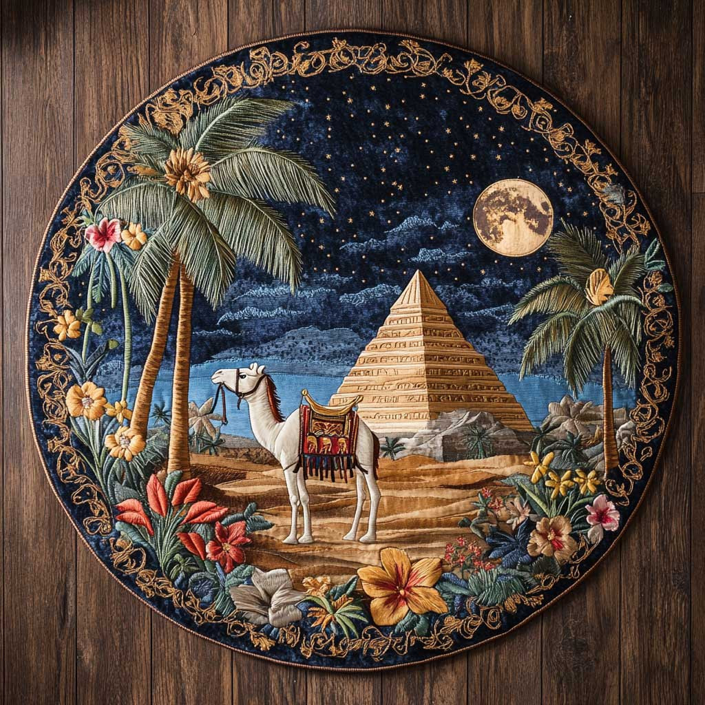 Mystic Camel WN2504032CL Quilted Round Mat