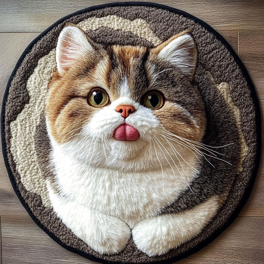 Playful Stick Tongue CP2104014CL Quilt Round Mat