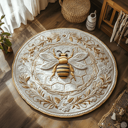 Golden Hive WY2804010CL Quilted Round Mat