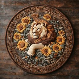 Lion's Pride WN2204034CL Quilted Round Mat