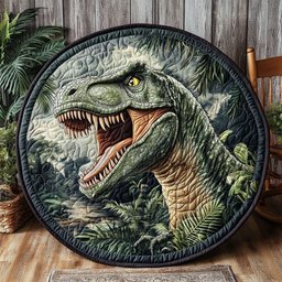 T-Rex Dinosaur WJ0204025CL Quilted Round Mat