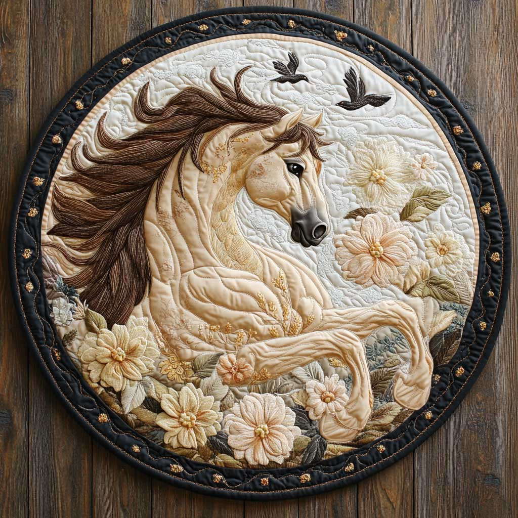 Gallant Horse CQ2404020CL Quilted Round Mat
