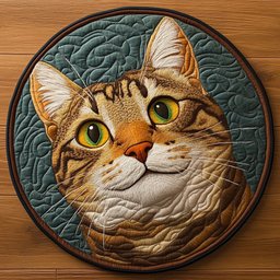 Curious Cat CP0505010CL Quilt Round Mat